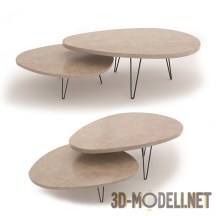 3d-модель Кофейный столик с двумя столешницами
