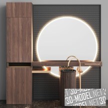 3d-модель Раковина и мебель в ванную комнату