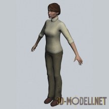 3d-модель Персонаж доктор Джудит Моссман из «Half-Life 2»