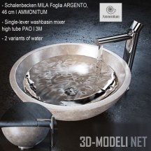 3d-модель Раковина Schalenbecken MILA Foglia ARGENTO
