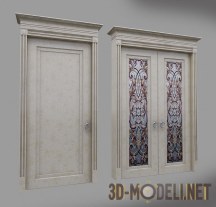 Двустворчатые двери для классического интерьера