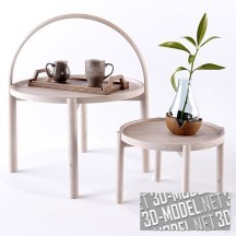 3d-модель Кресло Garsnas Hedwig и приставные столики Elna