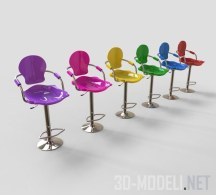 3d-модель Барный пластиковый стул