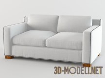 3d-модель Белый мягкий двухместный диван