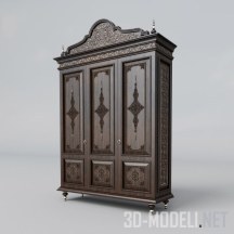 3d-модель Платяной шкаф в ориентальном стиле