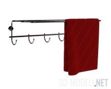 3d-модель Красное полотенце на держателе