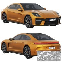 3d-модель Автомобиль Porsche Panamera Turbo E-Hybrid 2024