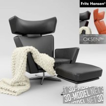 3d-модель Кресло OKSEN от Fritz Hansen