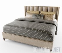 3d-модель Кровать и подушки с меандрами