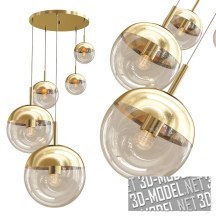 3d-модель Люстра Mirror Ball Gold 5 от Loft-Concept