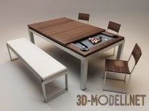 3d-модель Комбинация обеденного и бильярдного стола «Fusion»