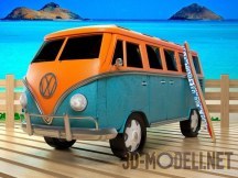 3d-модель Ретро микроавтобус Volkswagen