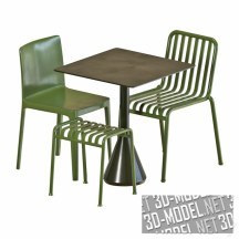 3d-модель Стол и стулья Palissade Outdoor Collection от Hay