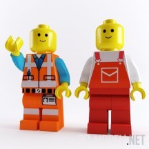 3d-модель Четыре минифигурки Lego-человечков