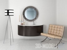 3d-модель Набор с креслом «Barcelona» Knoll