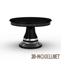3d-модель Круглый обеденный стол черного цвета