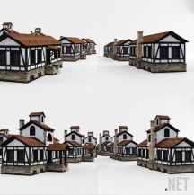 3d-модель Фахверковые дома