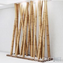 Декор из бамбука, с галькой