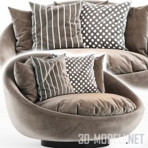 3d-модель Кресло Lacoon с подушками