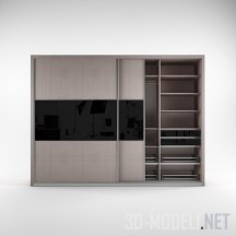 3d-модель Гардеробный шкаф с черным декором