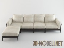 3d-модель Лаконичный белый диван