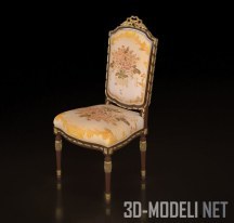 3d-модель Стул с цветочной обивкой Modenese Gastone