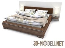 Большая современная двухспальная кровать