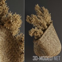 3d-модель Корзина с пампасной травой