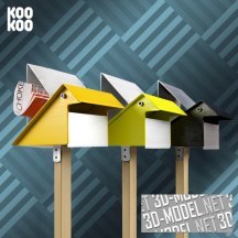 3d-модель Почтовые ящики The Koo Koo от Playso