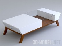 3d-модель Белый с коричневым столик Braxton White