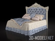 3d-модель Кровать Modenese Gastone, в серой с бежевым гамме