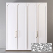 3d-модель Белый гардеробный шкаф