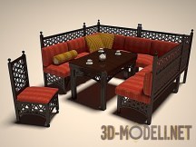 3d-модель Мебель для восточного ресторана