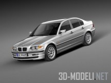 3d-модель Седан BMW 3-series e46 1998-2001