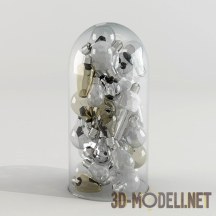 3d-модель Стеклянная емкость с лампочками внутри