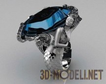 3d-модель Кольцо с русалкой