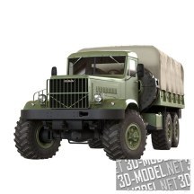 3d-модель Тентованый военный грузовик KrAZ-214