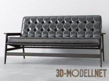3d-модель Стеганый кожаный диван