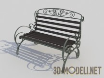 3d-модель Скамейка с ковкой