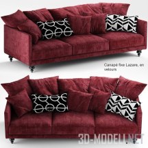 3d-модель Прямой диван canape angle velours