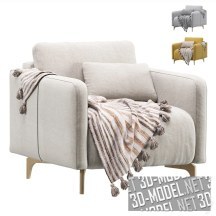 3d-модель Кресло-кровать Lieri Mini Velvet от Divan.ru