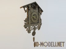 3d-модель Настенные часы с кукушкой
