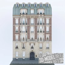 3d-модель Классический фасад французского здания