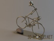 3d-модель Декоративная статуэтка «Велосипедист»