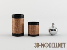 3d-модель Емкости из дерева и стекла