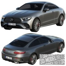 3d-модель Автомобиль Mercedes-Benz E-Class Coupe AMG-Line 2021