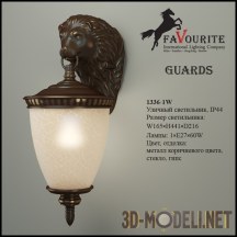 3d-модель Уличный светильник Favourite «Guards» 1336-1W
