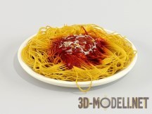 3d-модель Паста с томатным соусом