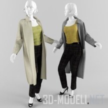 3d-модель Манекен с комплектом одежды (тройка)