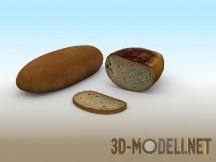 3d-модель Три модели хлеба